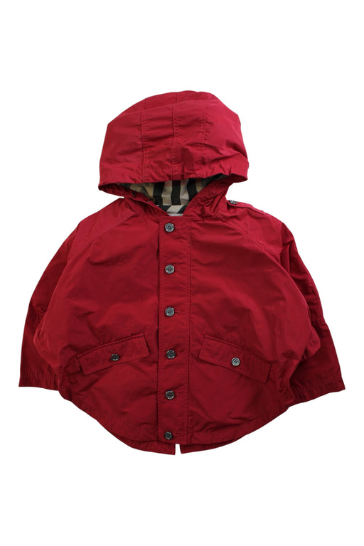 A Red Rain Jackets from Burberry in size 3T for neutral. (Front View)