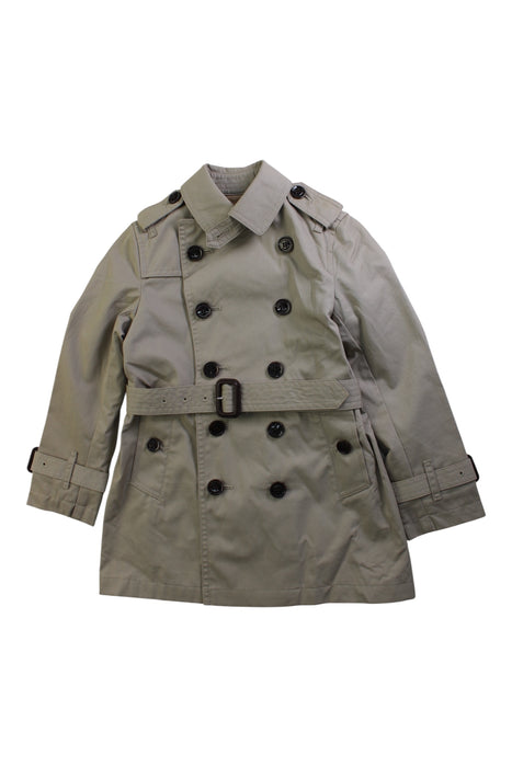 A Beige Coats from Burberry in size 4T for girl. (Front View)