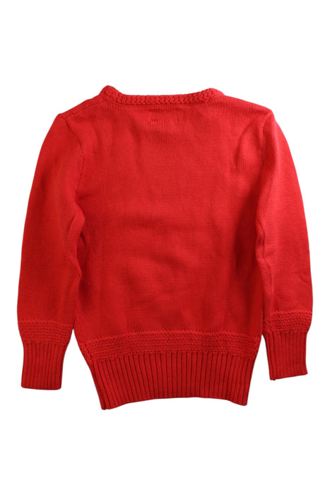 A Red Knit Sweaters from Polo Ralph Lauren in size 5T for girl. (Back View)