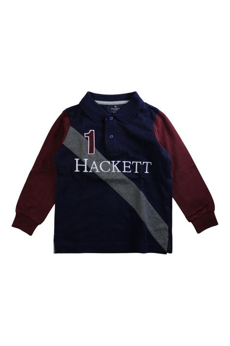 A Navy Long Sleeve Polos from Hackett in size 3T for boy. (Front View)