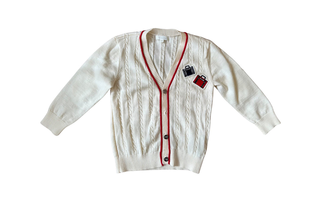 A White Cardigans from Nicholas & Bears in size 3T for neutral. (Front View)