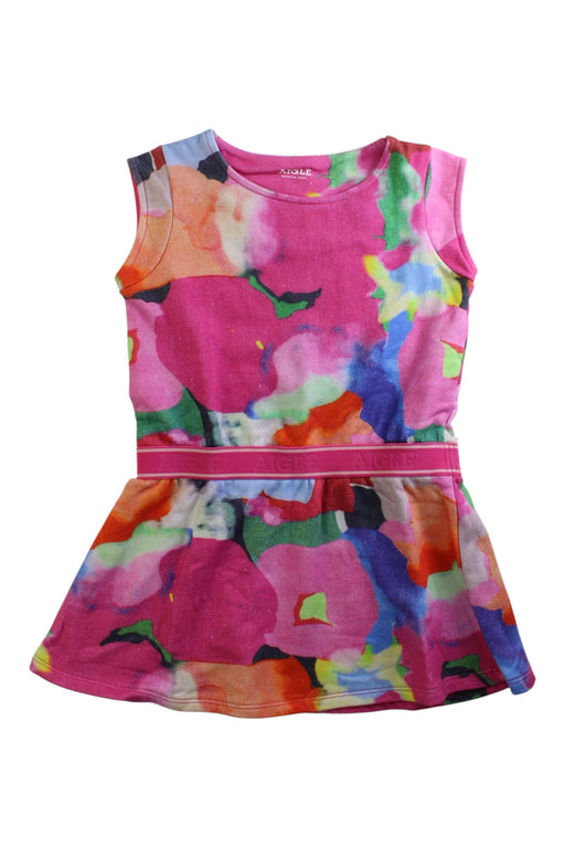 A Multicolour Sleeveless Dresses from Aigle in size 5T for girl. (Front View)