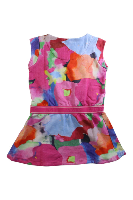 A Multicolour Sleeveless Dresses from Aigle in size 5T for girl. (Back View)