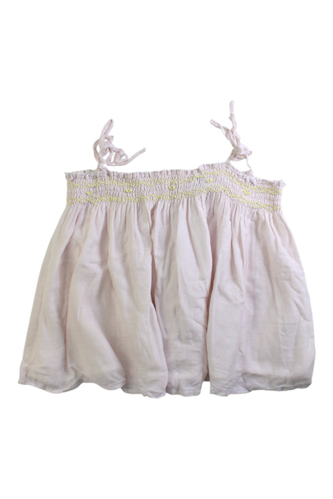 A Pink Sleeveless Tops from Velveteen in size 6T for girl. (Front View)