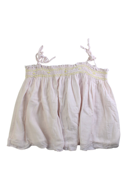 A Pink Sleeveless Tops from Velveteen in size 6T for girl. (Front View)