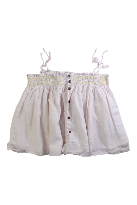 A Pink Sleeveless Tops from Velveteen in size 6T for girl. (Back View)
