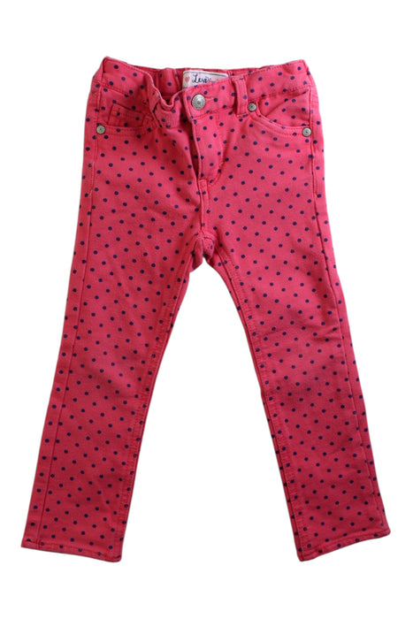 A Pink Jeans from Levi's in size 3T for girl. (Front View)