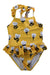 A Yellow Swimsuits from Cotton Pigs in size 3T for girl. (Front View)