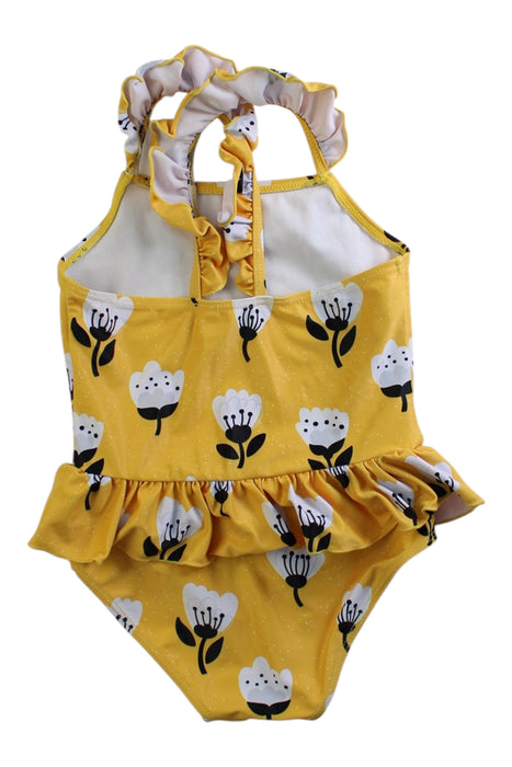 A Yellow Swimsuits from Cotton Pigs in size 3T for girl. (Back View)