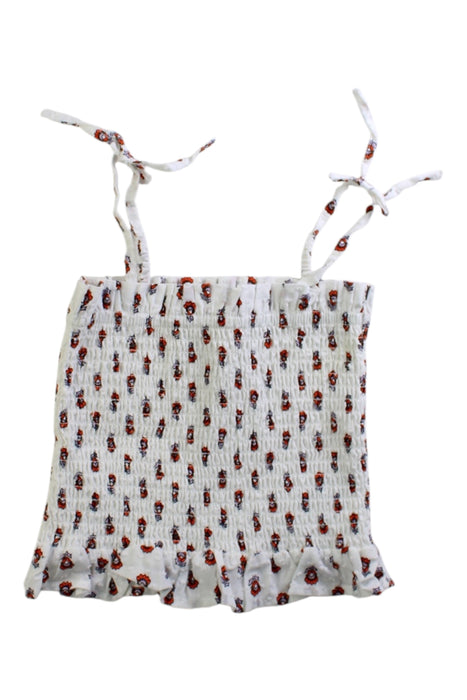 A Red Sleeveless Tops from Seed in size 6T for girl. (Front View)