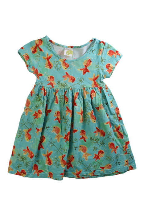 A Blue Short Sleeve Dresses from Jim Thompson in size 4T for girl. (Front View)