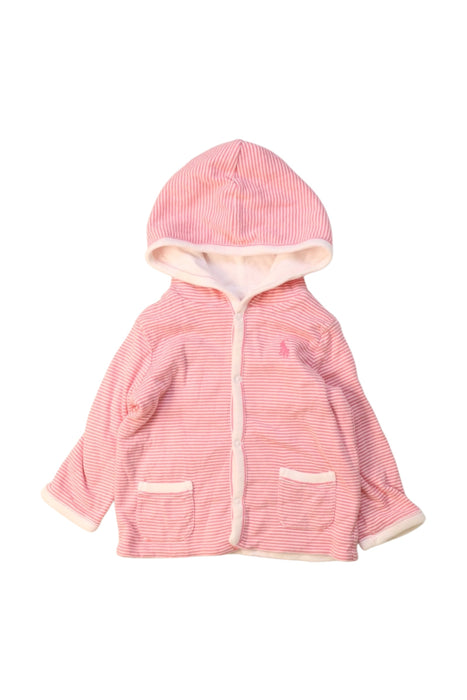 A Pink Hooded Sweatshirts from Ralph Lauren in size 12-18M for girl. (Front View)
