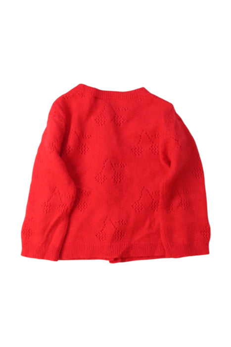 A Red Cardigans from Bonpoint in size 3-6M for girl. (Back View)
