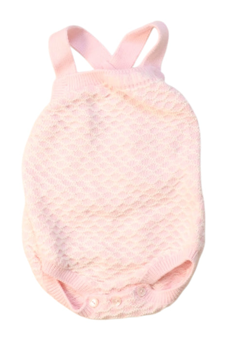 A Pink Sleeveless Bodysuits from Fendi in size 6-12M for girl. (Front View)