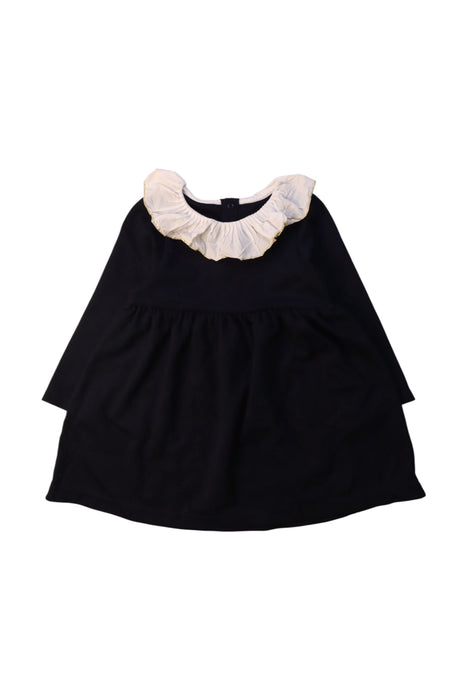 A Black Long Sleeve Dresses from Jacadi in size 2T for girl. (Front View)