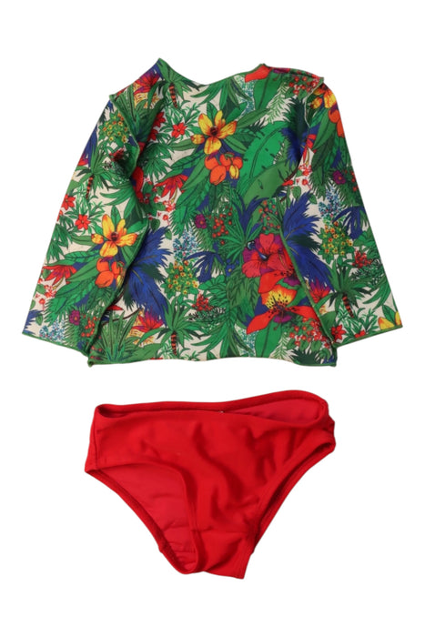 A Multicolour Rash Guards from Amir Slama in size 2T for girl. (Back View)