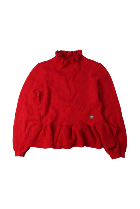 A Red Long Sleeve Tops from Nicholas & Bears in size 4T for girl. (Front View)