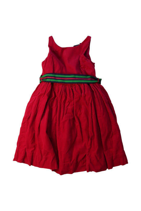 A Red Sleeveless Dresses from Polo Ralph Lauren in size 4T for girl. (Front View)