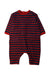 A Navy Long Sleeve Rompers from Petit Bateau in size 3-6M for boy. (Front View)