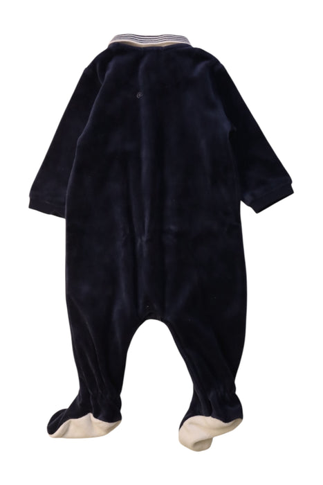 A Navy Long Sleeve Rompers from Boss in size 0-3M for neutral. (Back View)