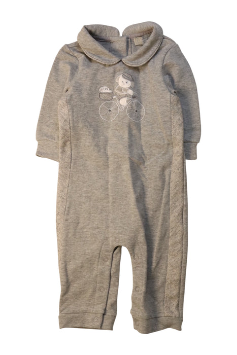 A Grey Long Sleeve Rompers from Nicholas & Bears in size 6-12M for boy. (Front View)