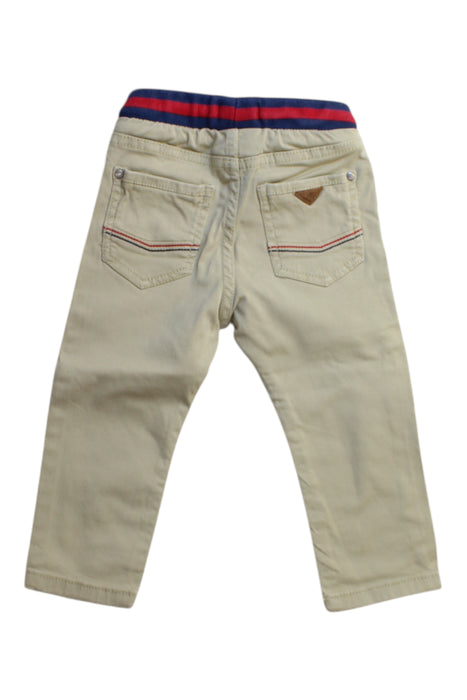 A Beige Casual Pants from Mayoral in size 6-12M for boy. (Back View)