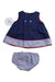 A Navy Shorts Sets from Dolce Petit in size 3-6M for girl. (Back View)