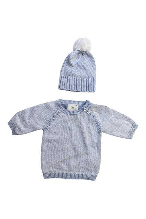 A Blue Knit Sweaters from Wilson & Frenchy in size 0-3M for boy. (Front View)