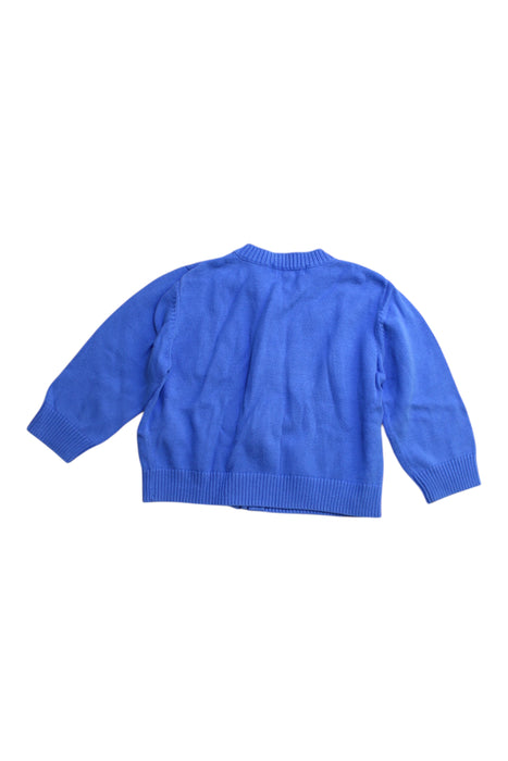 A Blue Cardigans from The Bonnie Mob in size 12-18M for boy. (Back View)