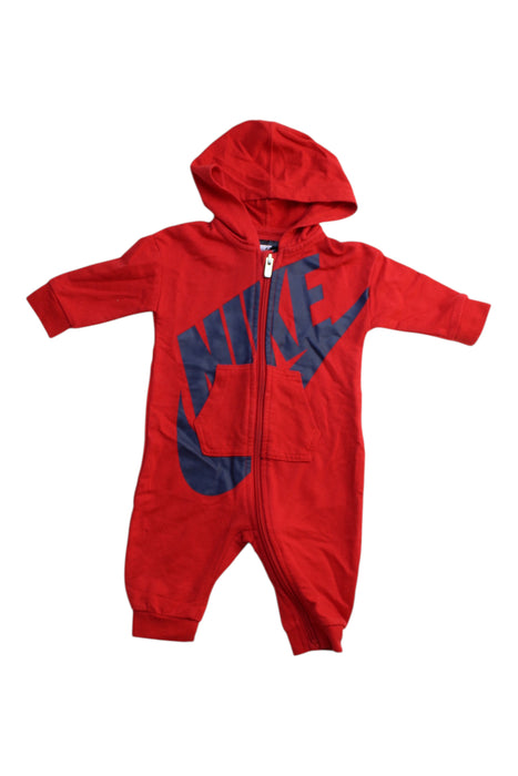 A Red Long Sleeve Rompers from Nike in size 3-6M for boy. (Front View)