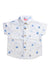 A White Short Sleeve Shirts from Sunuva in size 3-6M for boy. (Front View)