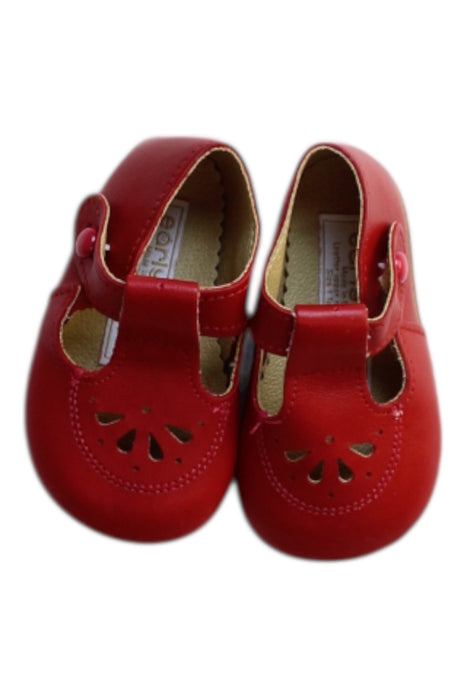 A Red Slip Ons from Early Days in size 3-6M for girl. (Back View)