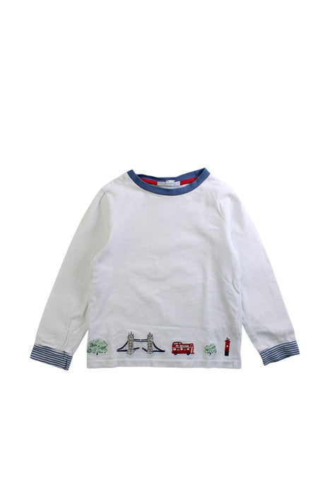 A White Long Sleeve Tops from The Little White Company in size 3T for boy. (Front View)
