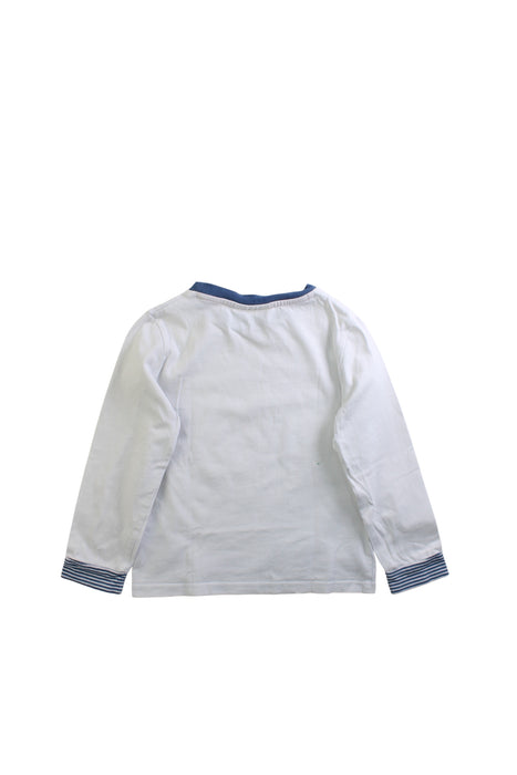 A White Long Sleeve Tops from The Little White Company in size 3T for boy. (Back View)