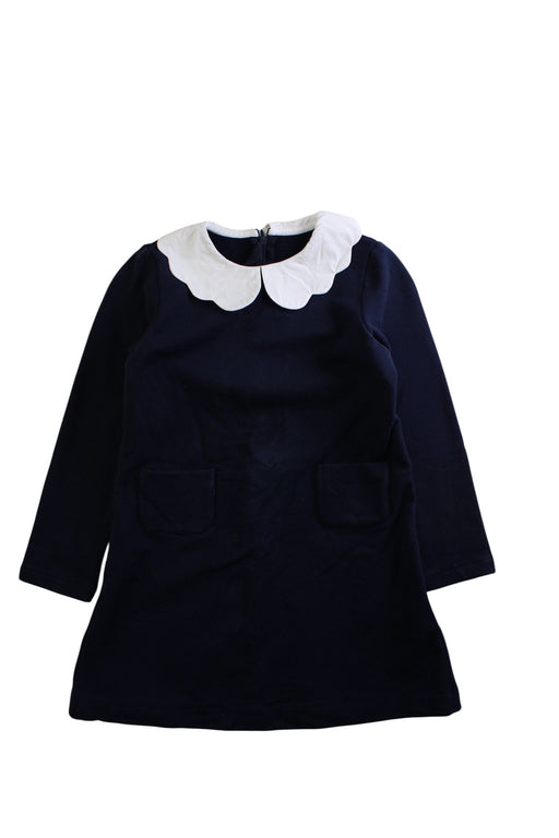 A Navy Long Sleeve Dresses from Jacadi in size 6T for girl. (Front View)
