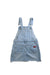 A Blue Overall Dresses from Seed in size 5T for girl. (Back View)