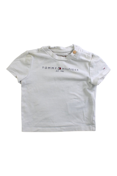A White Short Sleeve T Shirts from Tommy Hilfiger in size 0-3M for neutral. (Front View)