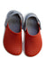 A Orange Slip Ons from Crocs in size 4T for girl. (Back View)