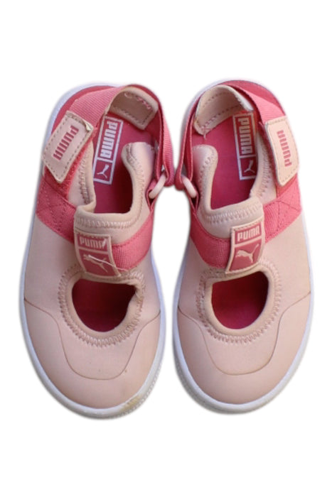 A Pink Sneakers from Puma in size 5T for girl. (Back View)