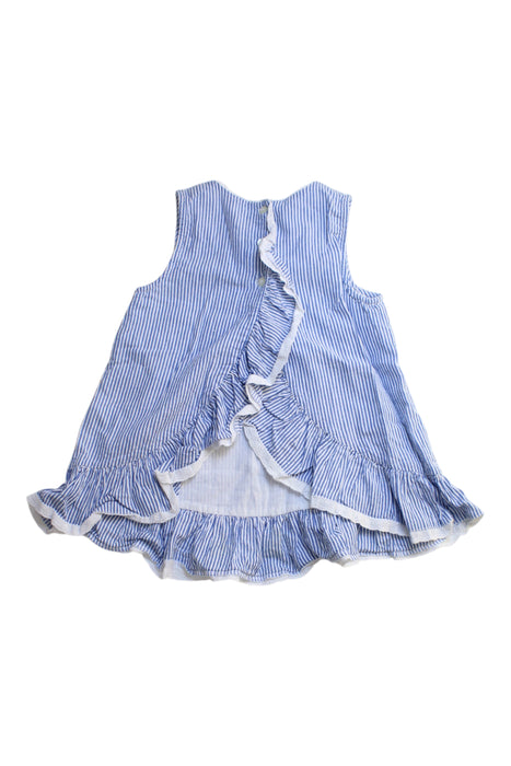 A Blue Sleeveless Dresses from Mothercare in size 7Y for girl. (Back View)