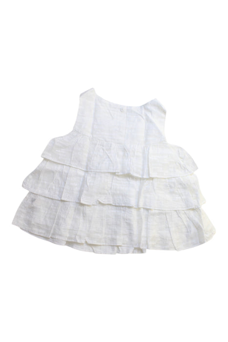 A White Sleeveless Tops from Kingkow in size 5T for girl. (Back View)