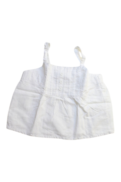 A White Sleeveless Tops from Hilly Chrisp in size 6T for girl. (Front View)