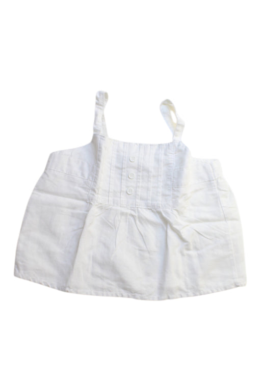 A White Sleeveless Tops from Hilly Chrisp in size 6T for girl. (Front View)