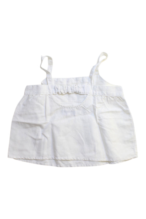 A White Sleeveless Tops from Hilly Chrisp in size 6T for girl. (Back View)