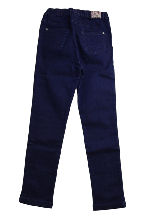 A Navy Jeggings from Petit Bateau in size 6T for boy. (Back View)