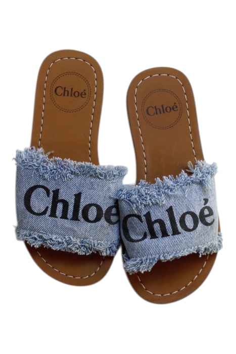 A Blue Sandals from Chloe in size 5T for girl. (Back View)