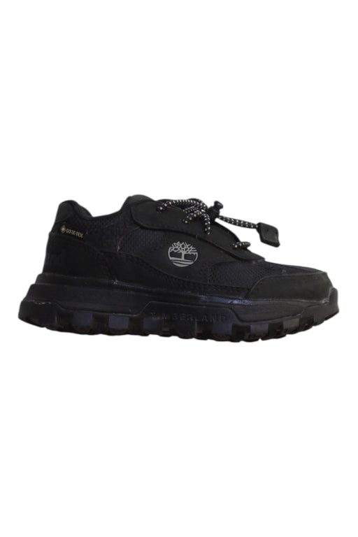 A Black Sneakers from Timberland in size 4T for boy. (Front View)