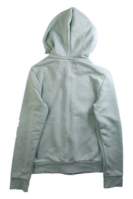 A Green Zippered Sweatshirts from Adidas in size 13Y for girl. (Back View)