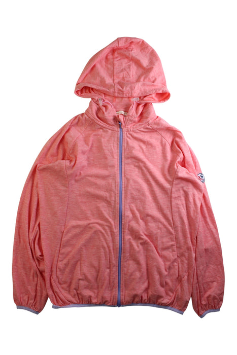 A Pink Lightweight Jackets from As Know As Ponpoko in size 12Y for girl. (Front View)
