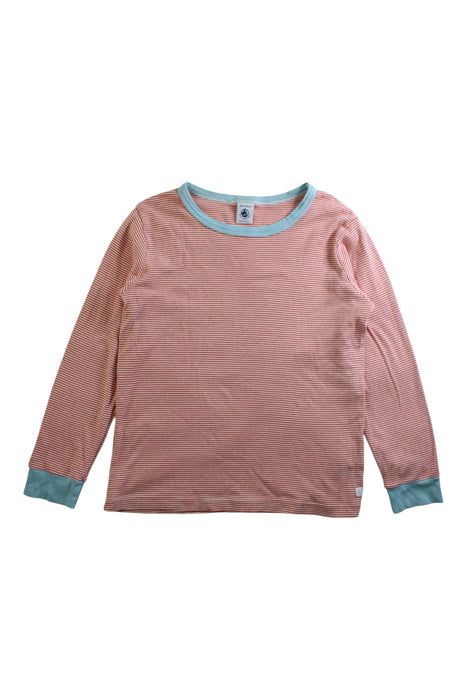 A Pink Long Sleeve T Shirts from Petit Bateau in size 8Y for neutral. (Front View)